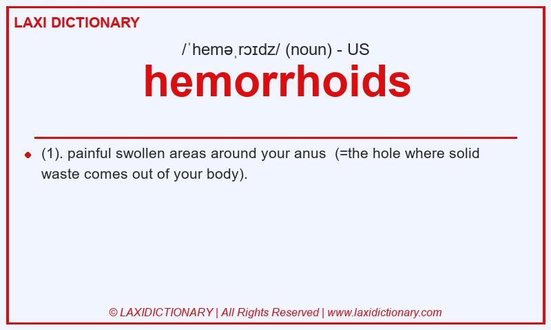 Definition hemorrhoids in American English