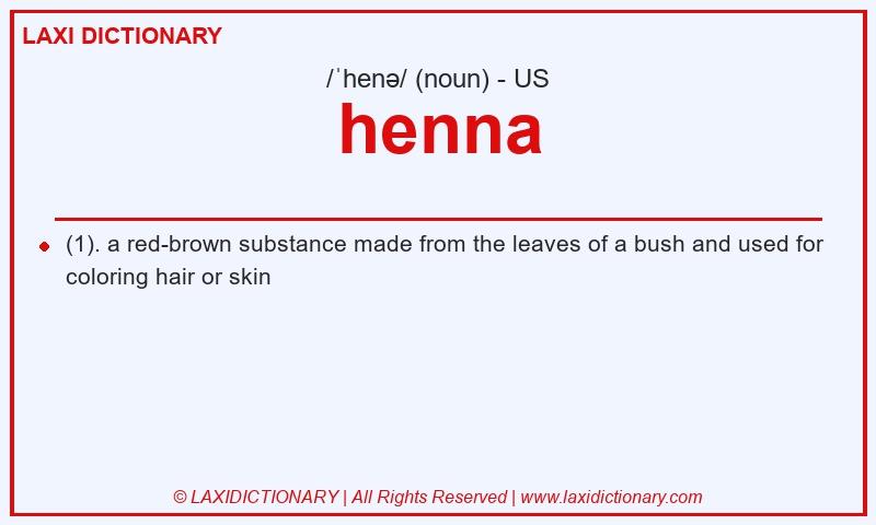 Definition henna in American English