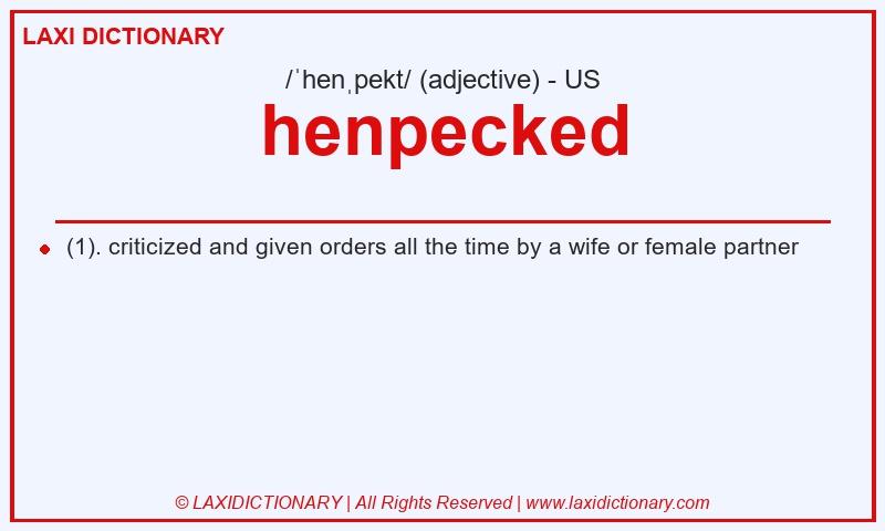 Definition henpecked in American English