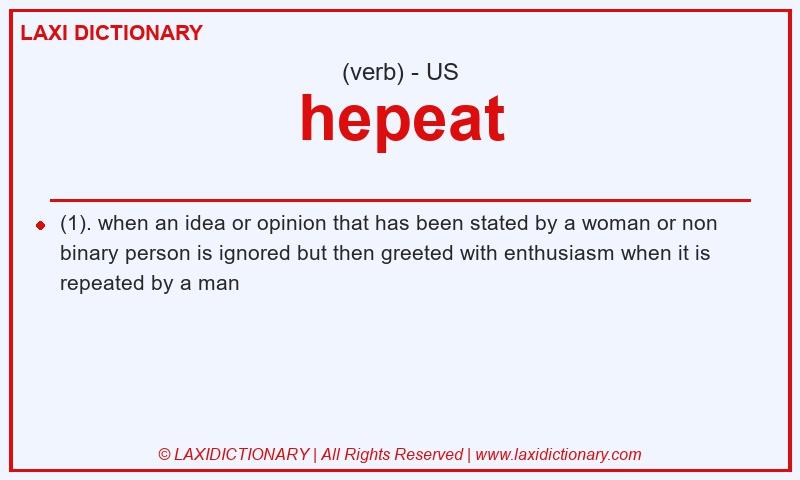 Definition hepeat in American English
