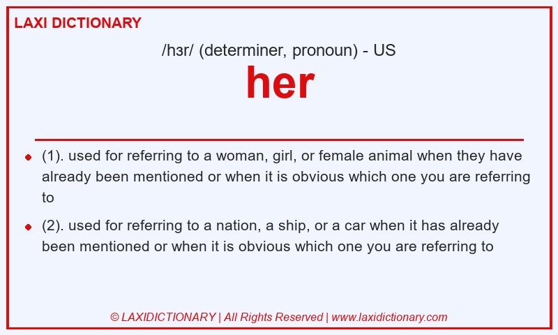 Definition her in American English