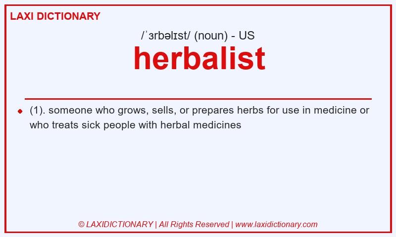 Definition herbalist in American English