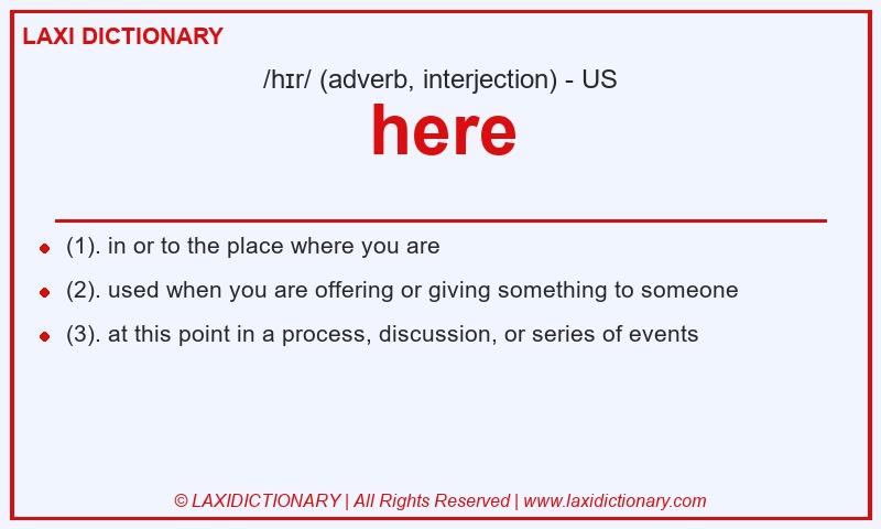 Definition here in American English