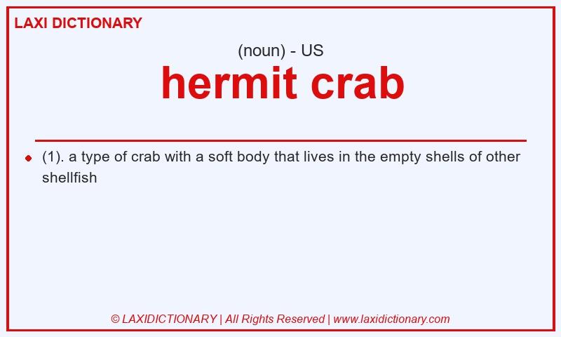 Definition hermit crab in American English