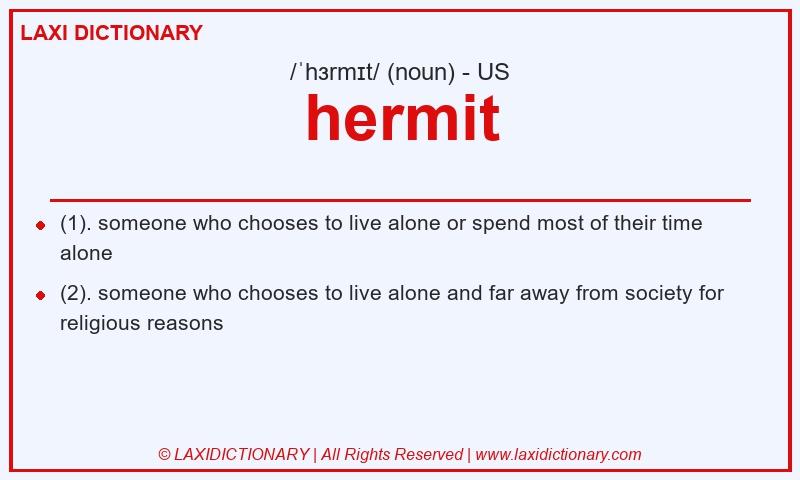 Definition hermit in American English