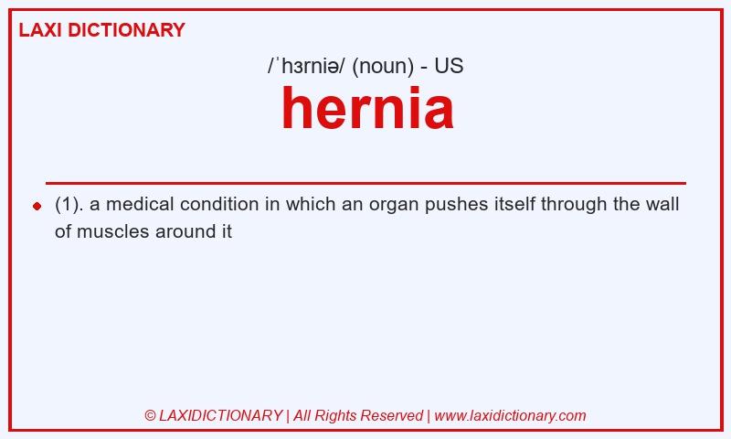 Definition hernia in American English