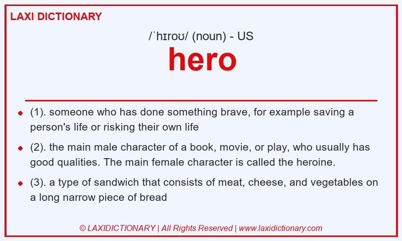 Definition hero in American English