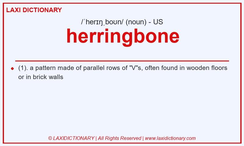 Definition herringbone in American English