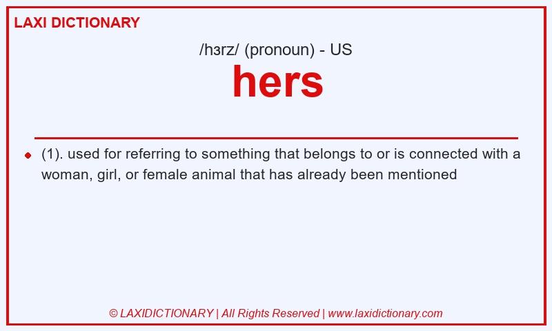 Definition hers in American English