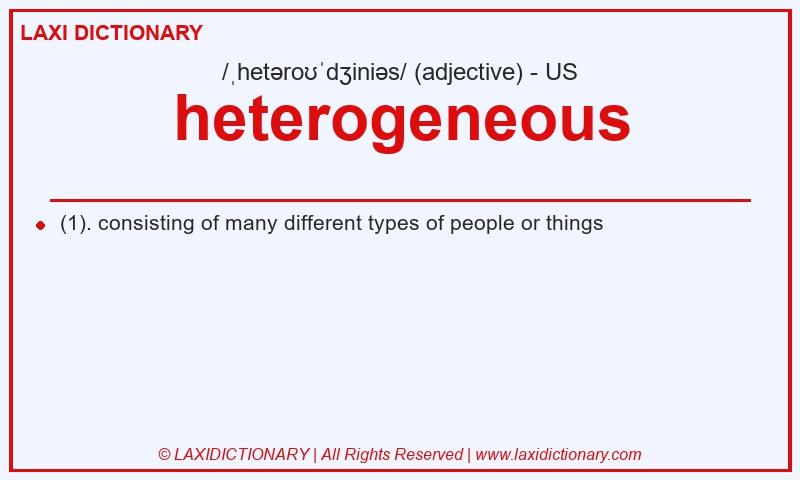 Definition heterogeneous in American English