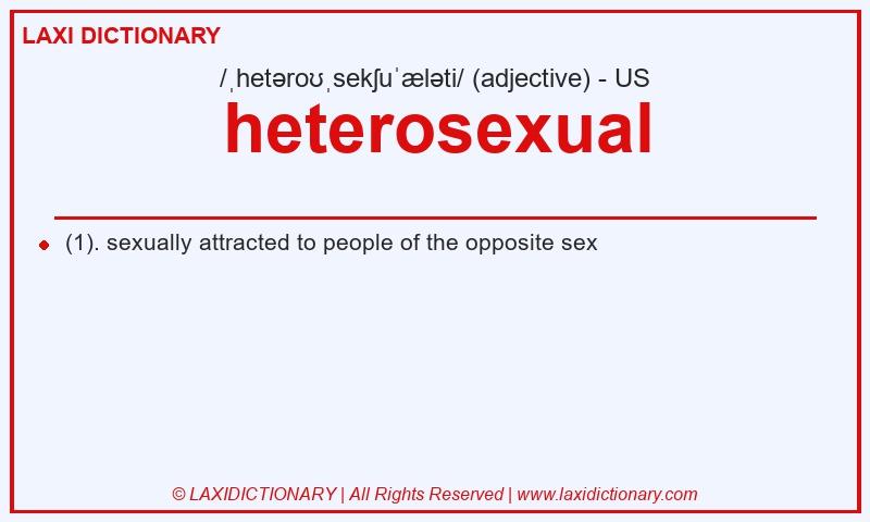 Definition heterosexual in American English