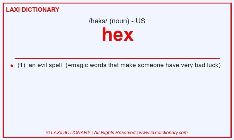 Definition hex in American English