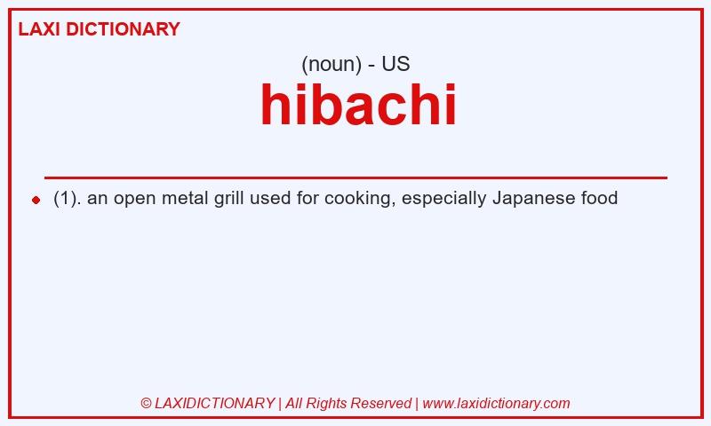 Definition hibachi in American English
