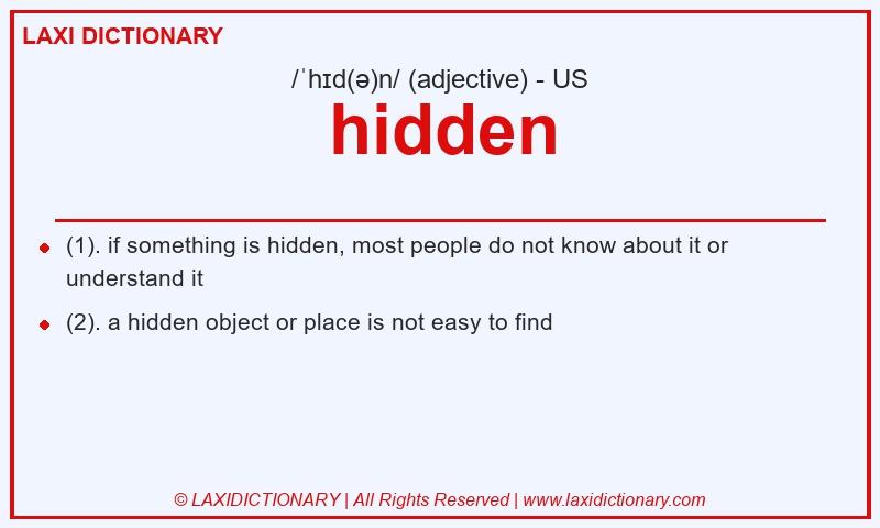 Definition hidden in American English
