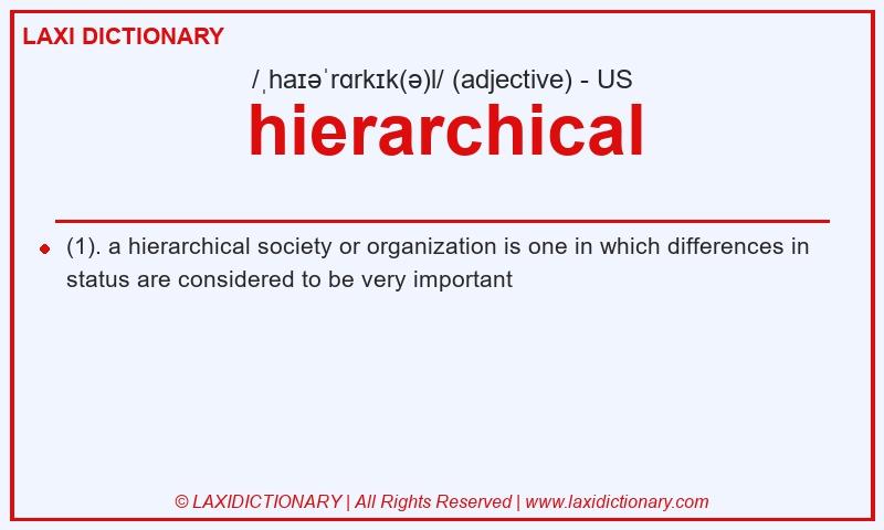 Definition hierarchical in American English