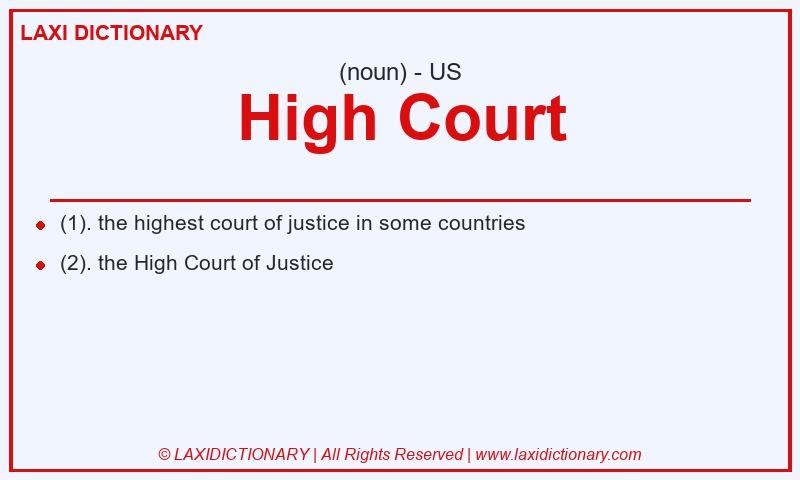 Definition High Court in American English
