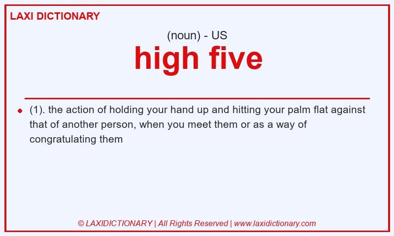 Definition high five in American English