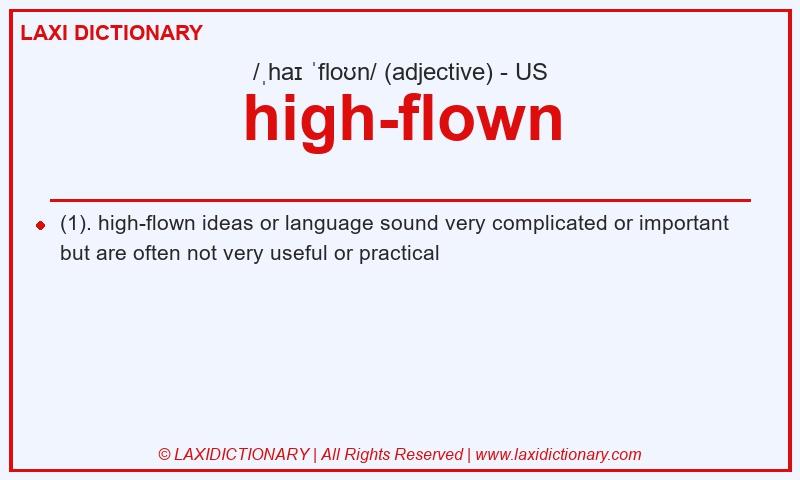 Definition high-flown in American English