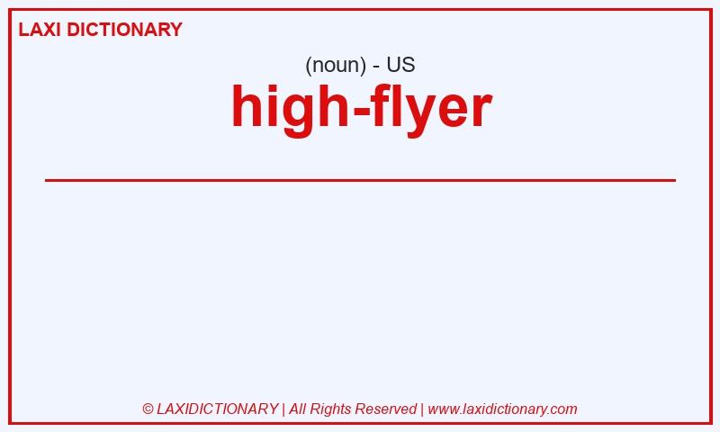 Definition high-flyer in American English