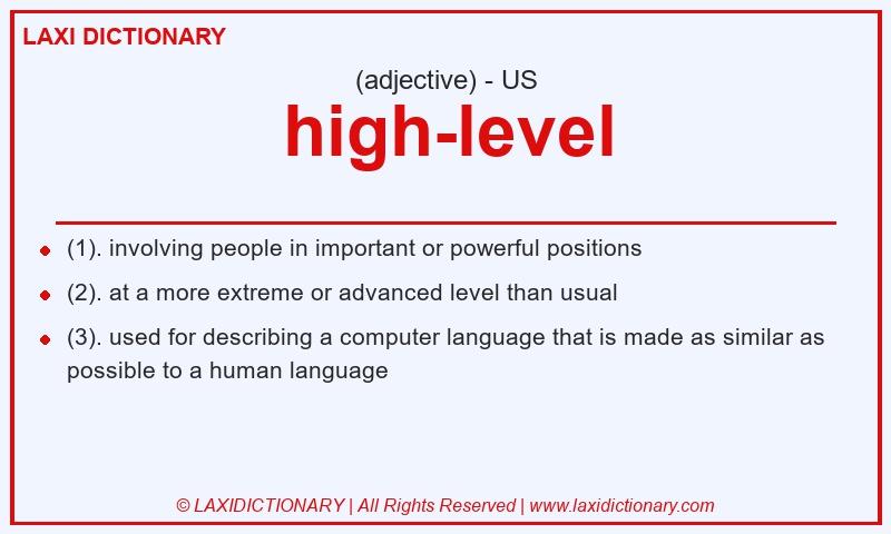 Definition high-level in American English