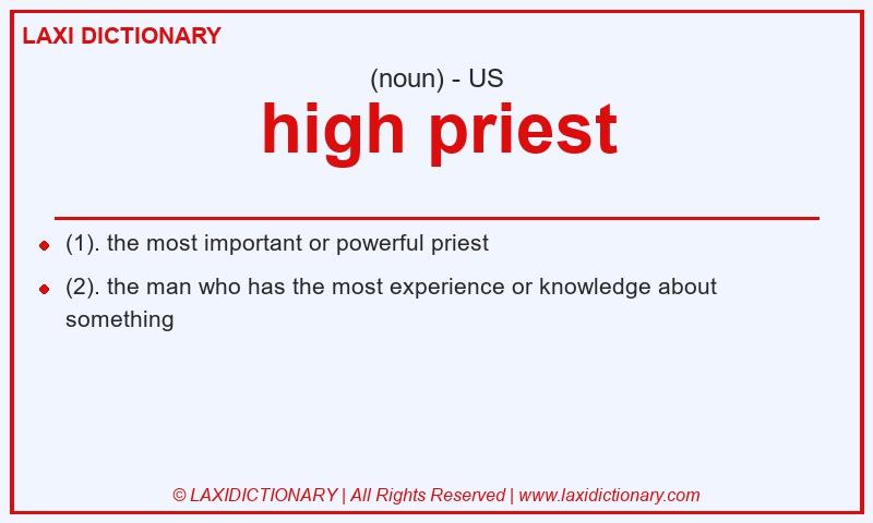 Definition high priest in American English
