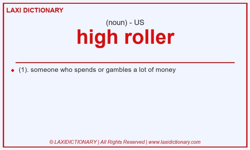 Definition high roller in American English