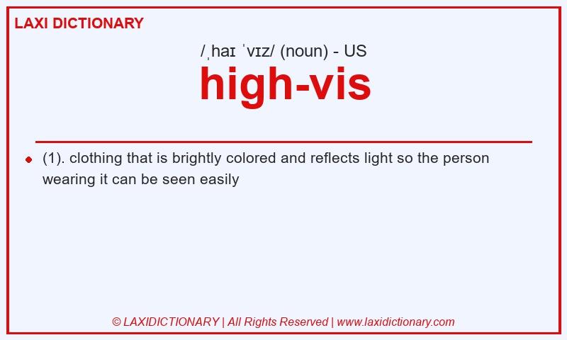 Definition high-vis in American English