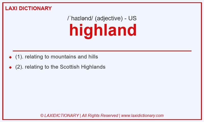 Definition highland in American English