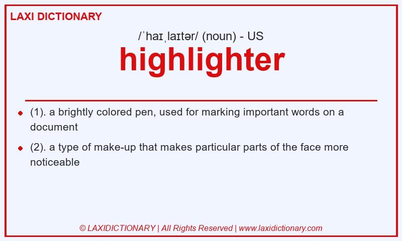 Definition highlighter in American English