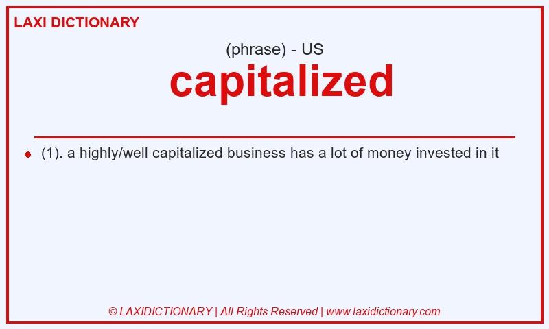 Definition capitalized in American English