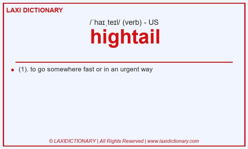 Definition hightail in American English