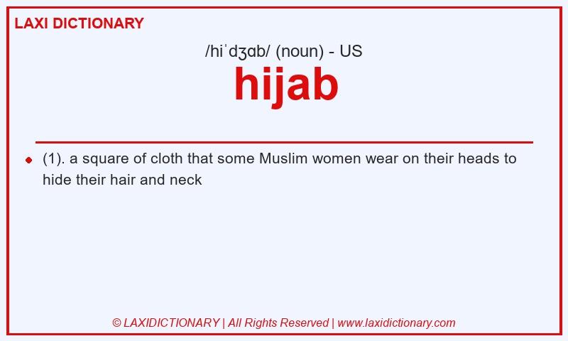 Definition hijab in American English