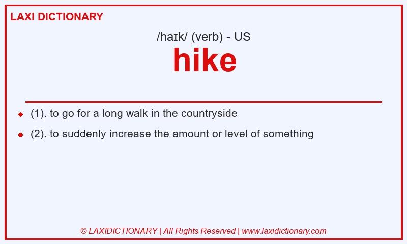 Definition hike in American English