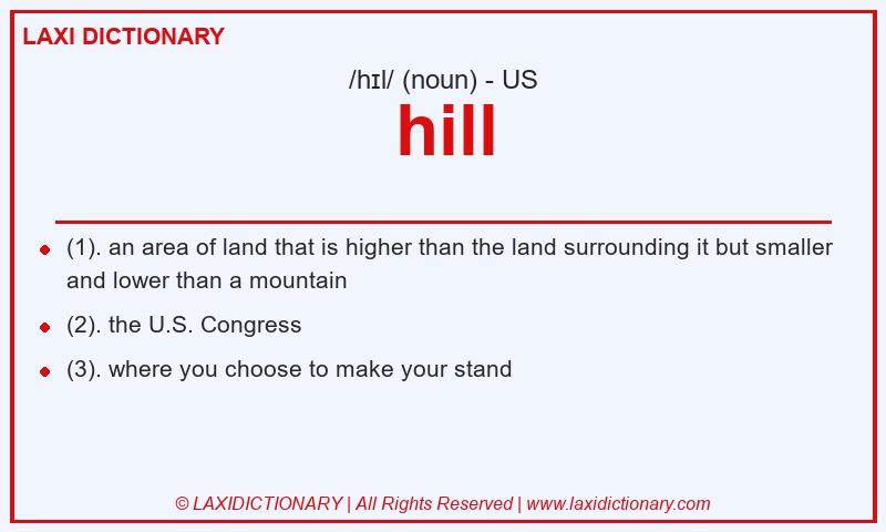 Definition hill in American English