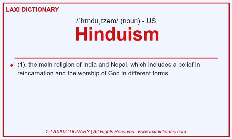 Definition Hinduism in American English
