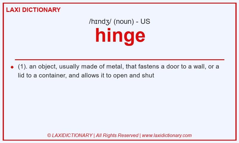 Definition hinge in American English