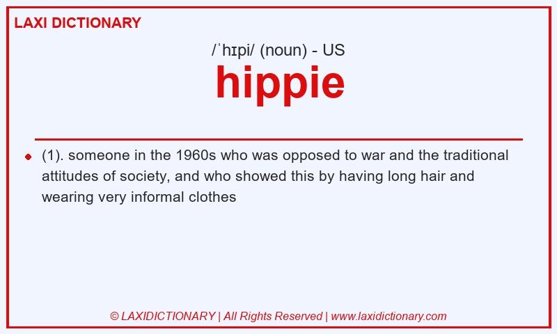 Definition hippie in American English