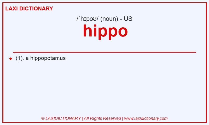 Definition hippo in American English