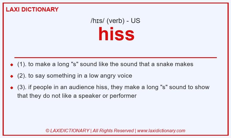 Definition hiss in American English