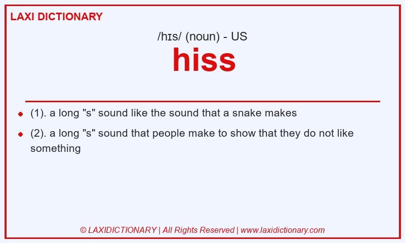 Definition hiss in American English