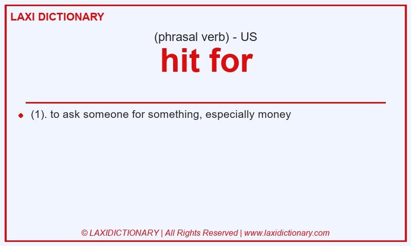 Definition hit for in American English
