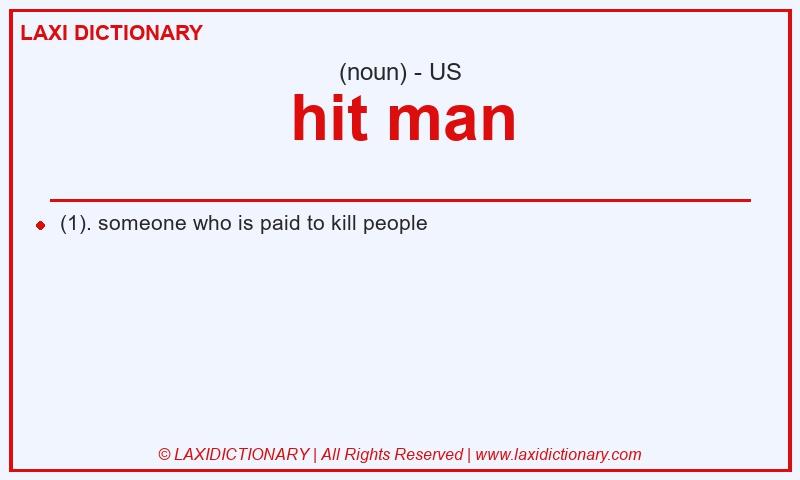 Definition hit man in American English