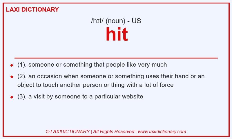 Definition hit in American English
