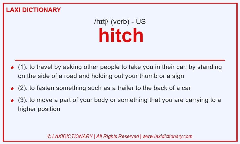 Definition hitch in American English