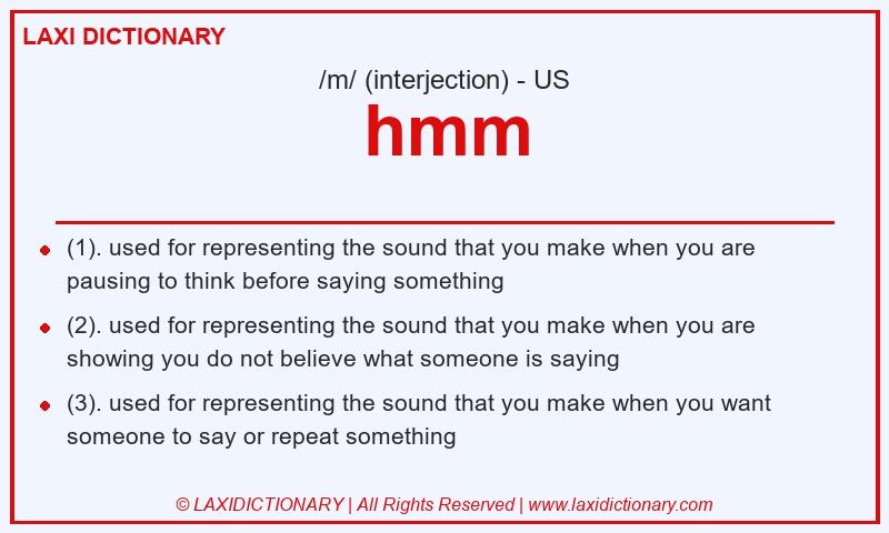 Definition hmm in American English