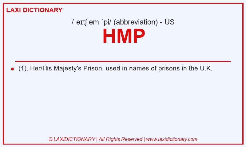 Definition HMP in American English