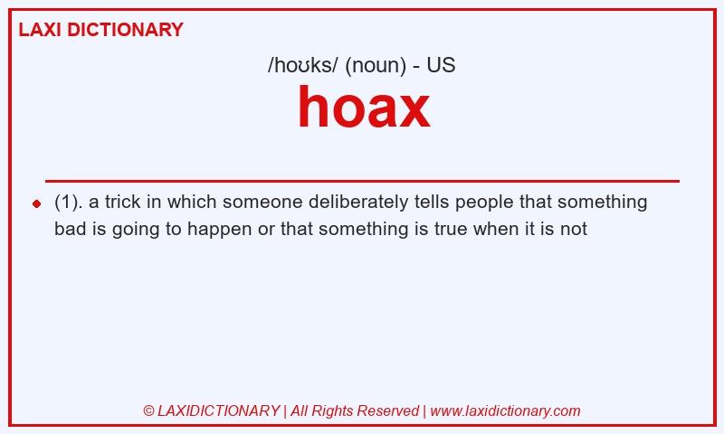 Definition hoax in American English