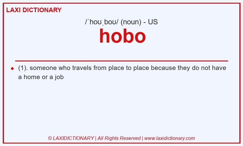 Definition hobo in American English