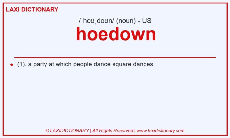 Definition hoedown in American English
