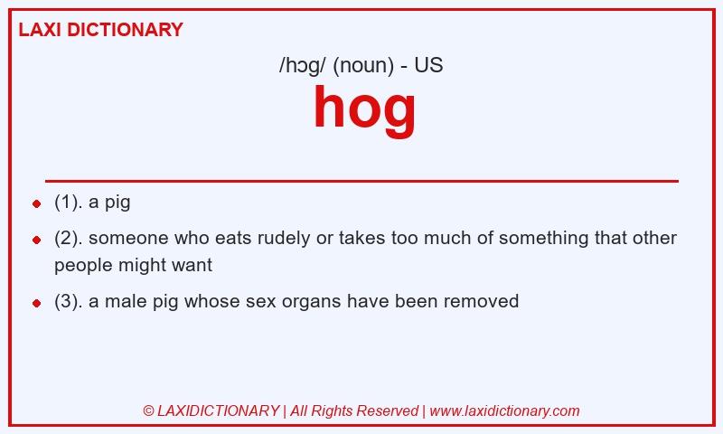 Definition hog in American English
